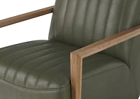 Simone Leather Swivel Chair -Ari Moss
