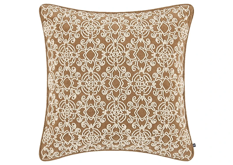 Navya Pillow 20x20 Toffee/Ivory