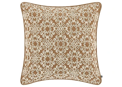 Navya Pillow 20x20 Toffee/Ivory