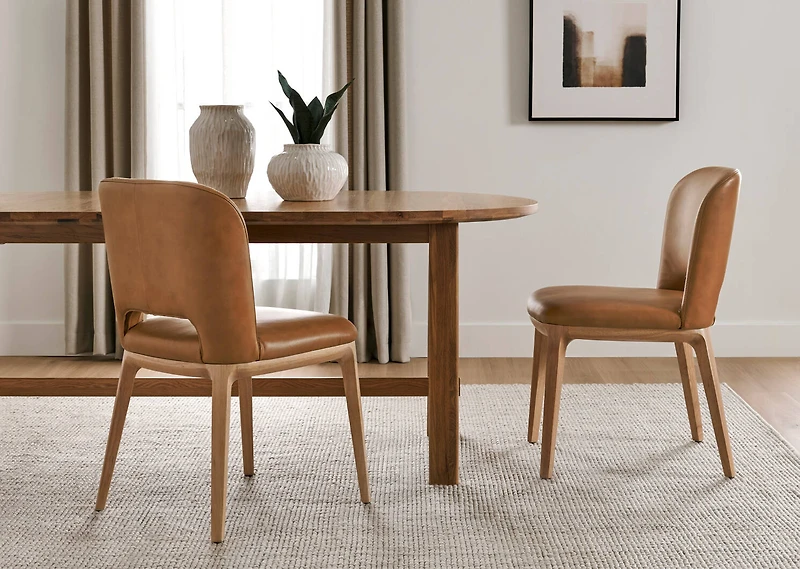 Welles Leather Dining Chair -Olson Camel