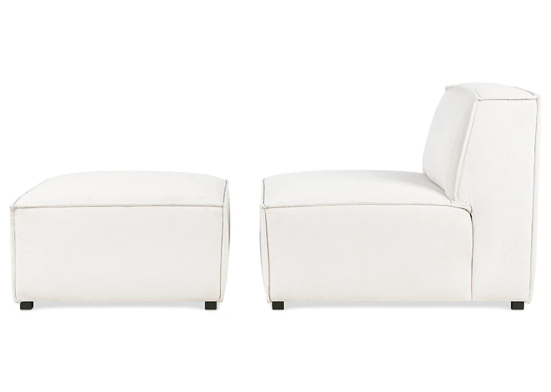 Felix Chair/Ottoman -Tao Ivory