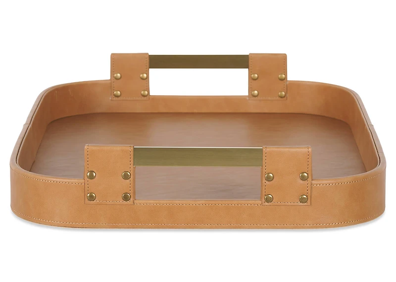 Riva Rectangular Tray Tan