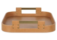 Riva Rectangular Tray Tan