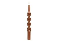 Twist Taper Candle Set Rust