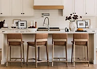Ciera Leather Counter Stool -Olson Camel