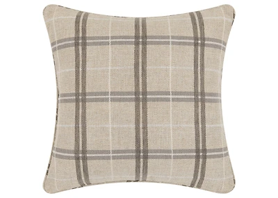Darcy Plaid Pillow 20x20 Sand/Mushroom