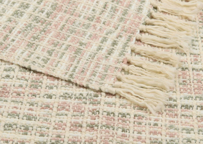 Mazie Throw Ivory/Pink/Seagrass