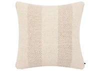 Kris Striped Cotton Pillow 20x20 Sand/Iv