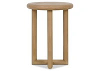 Jayman Round Side Table -Cava Sesame