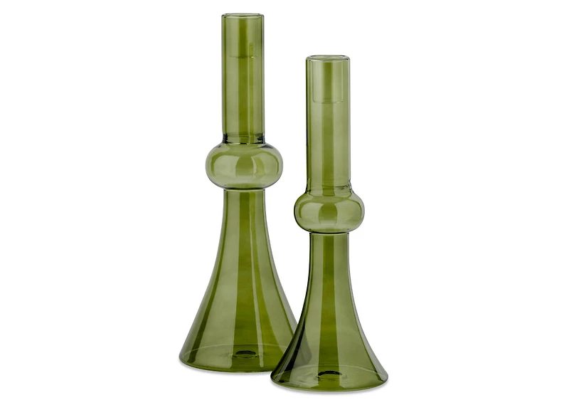 Renn Candle Holder Tall Green