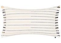 Bosa Striped Pillow 14x24 Iv/Navy/Amb