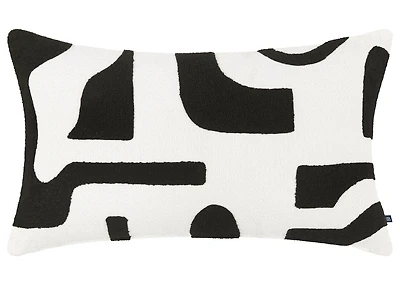 Roque Pillow 14x24 Ivory/Black