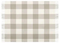 Sabena Checkerboard Throw Ivory/Tan