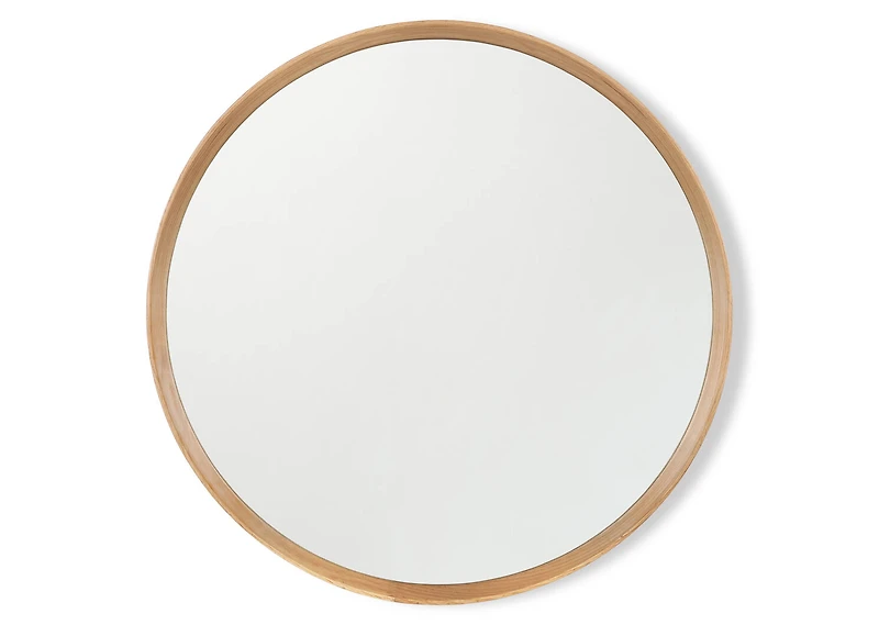 Magda Oak Wall Mirror Round