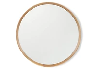 Magda Oak Wall Mirror Round
