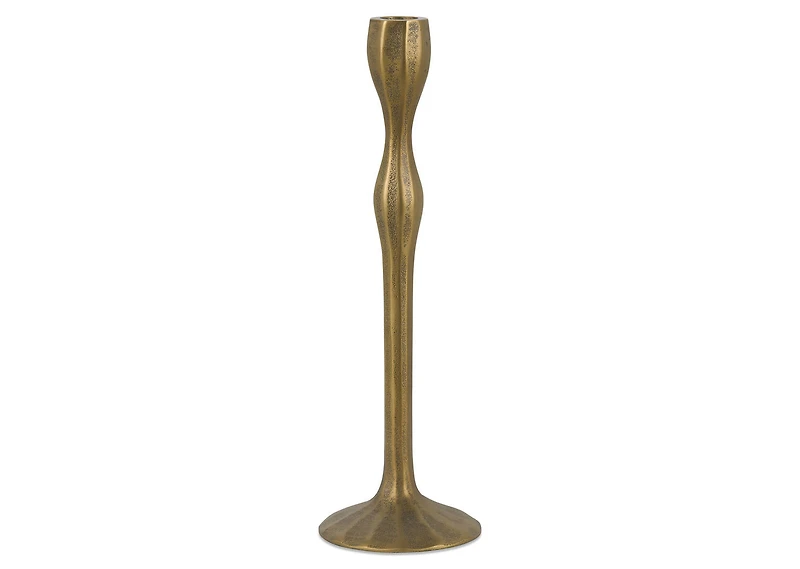 Ryah Candle Holder Tall Antiqued Brass
