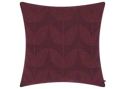 Lita Leaf Pillow 20x20 Bordeaux