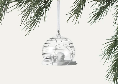 Polar Bear Globe Ornament