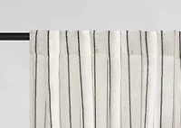 Aelene Striped Curtain 96 Ivory/Blk