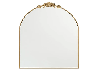 Faye Mantle Mirror Antique Brass