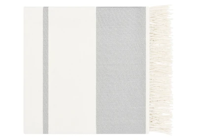 Reggie Striped Throw Ivory/Light Grey