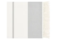 Reggie Striped Throw Ivory/Light Grey