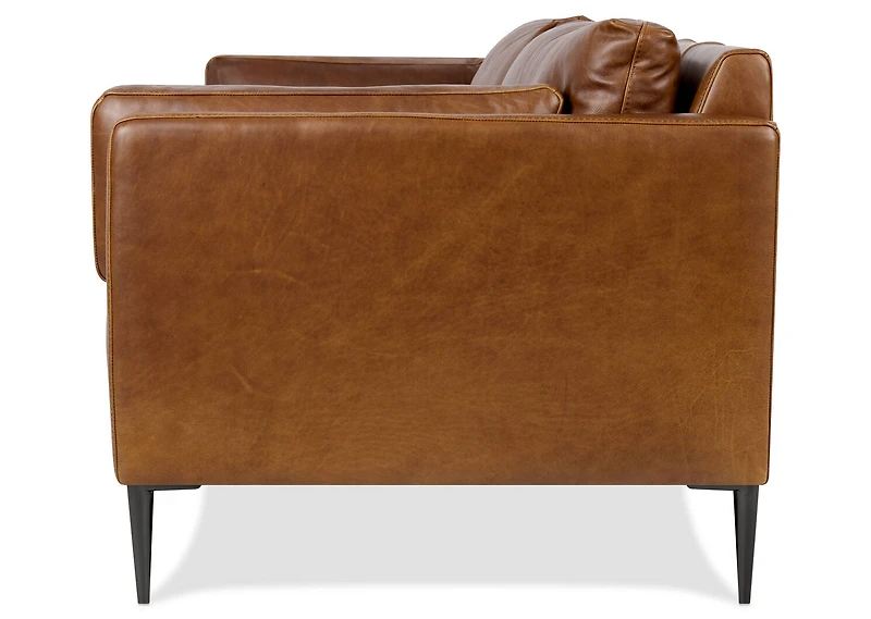 Valerio Leather Sofa -Leon Maple
