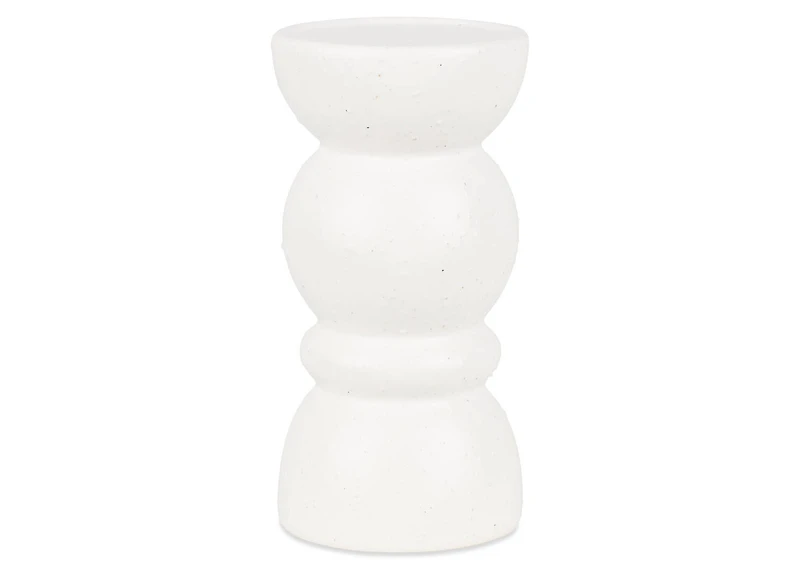 Emile Candle Holder Short White