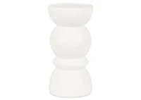 Emile Candle Holder Short White
