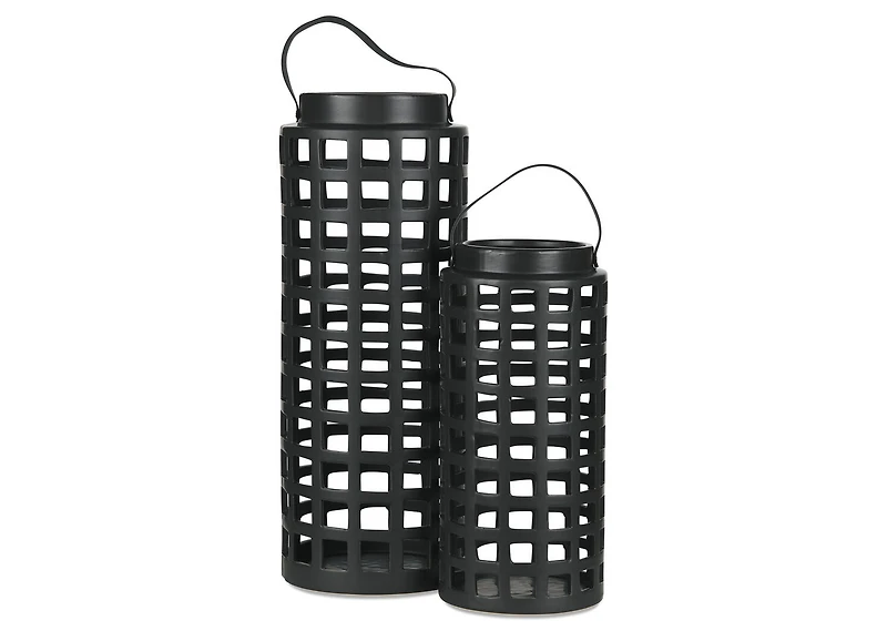 Luce Lantern Tall Black