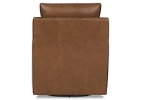 Sadie Leather Swivel Armchair -Arlo Rum
