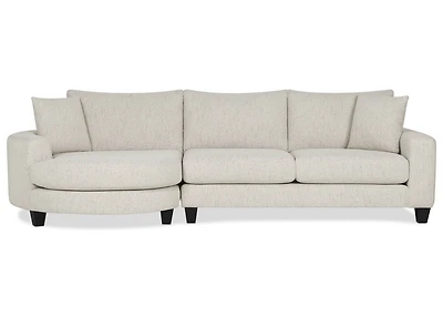 Bronx Round Chaise LCF -Fairfax Oyster