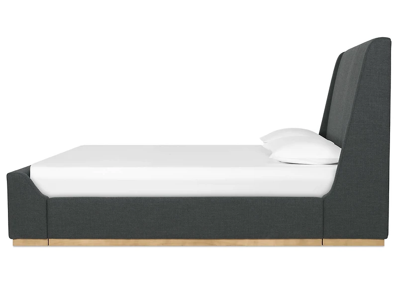 Lemieux Bed -Easton Charcoal, QUEEN