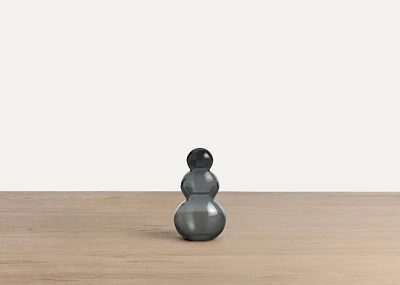 Frosty Snowman Decor Short Grey