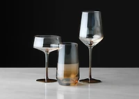 Abie Coupe Glass Topaz/Cognac