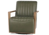 Simone Leather Swivel Chair -Ari Moss