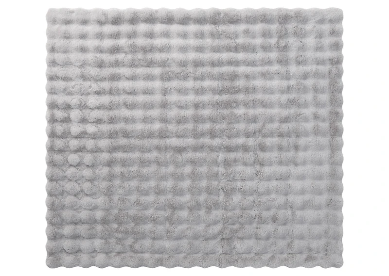 Zoey Faux Fur Throw Light Grey