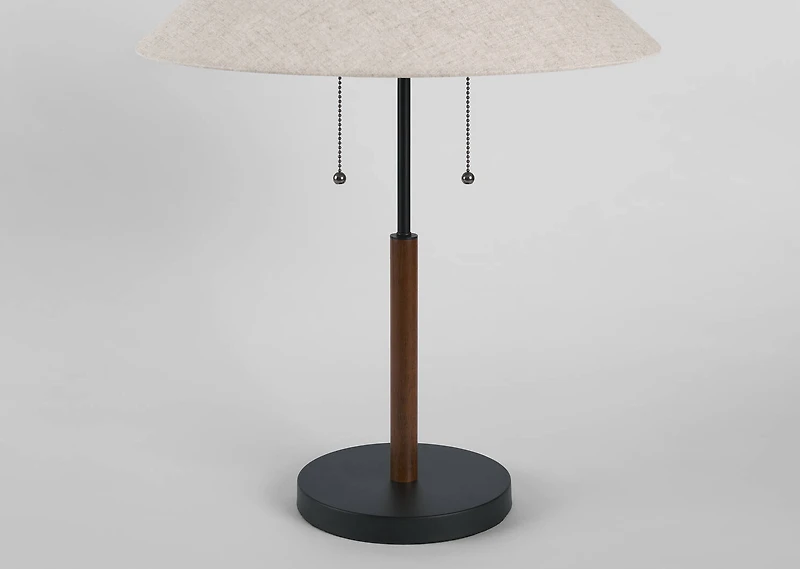 Cayley Table Lamp Walnut/Black
