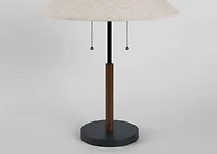 Cayley Table Lamp Walnut/Black