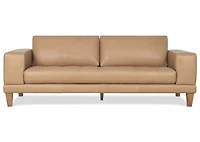 Carson Leather Sofa -Zen Stone