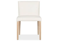 Marciona Lthr Dining Chair -Forega Wht