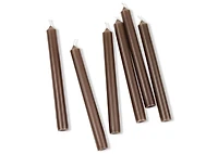 Cassa 6pc Taper Candles Set 8" Brown