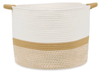 Rosio Basket Large Ivory/Tan