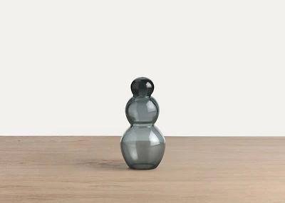 Frosty Snowman Decor Tall Grey