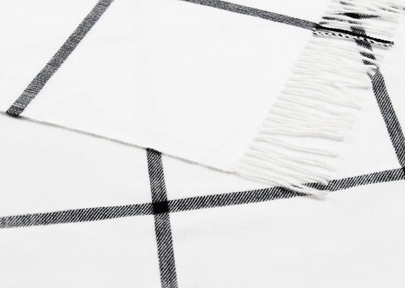 Sabena Throw Ivory/Black
