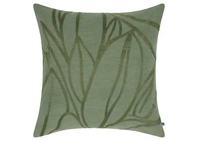 Meena Cotton Leaves Pillow 20x20 Green