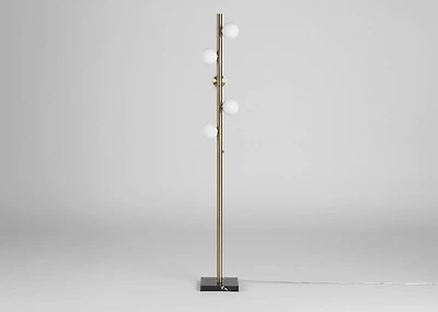 Leary LED Floor Lamp Brass