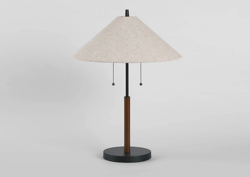Cayley Table Lamp Walnut/Black