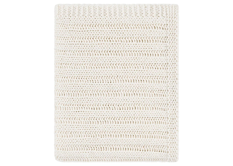 Emmons Cotton Throw Ivory