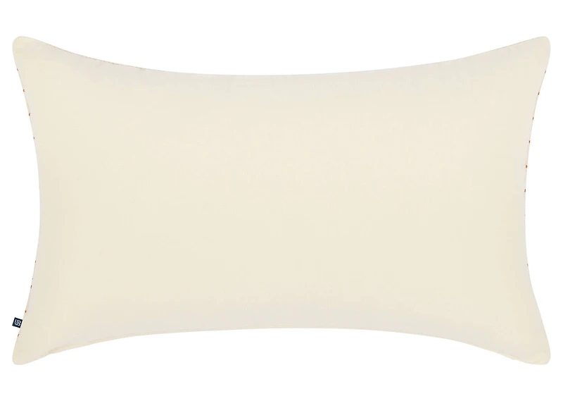 Zeb Cotton Pillow 14x24 Ivory/Brown